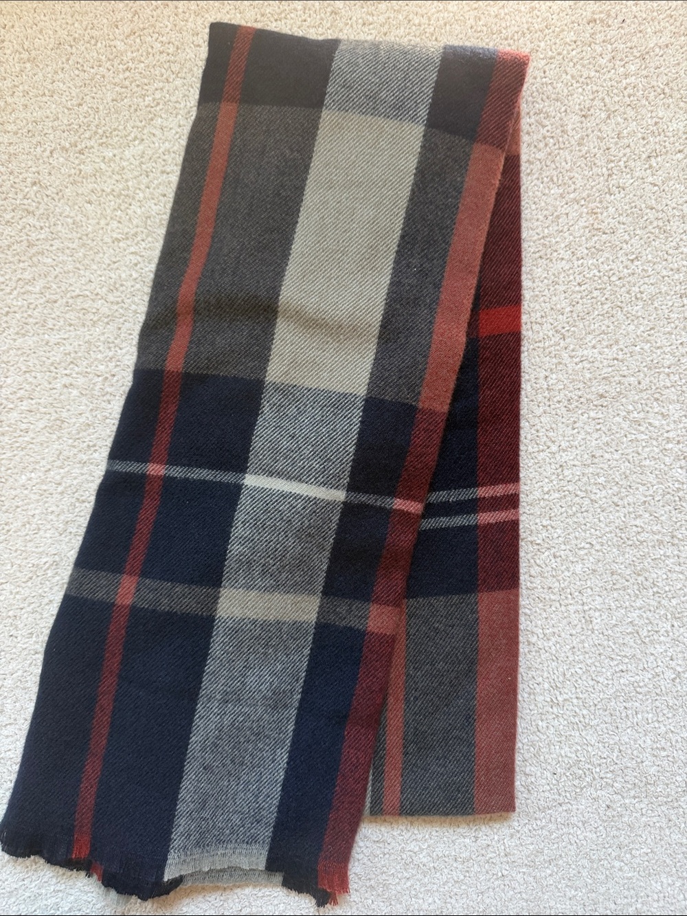NWT Banana Republic Plaid Scarf - dark spiced rum